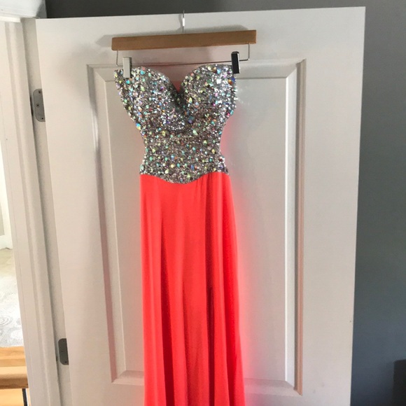 Pink Rhinestone prom dress - Picture 3 of 6